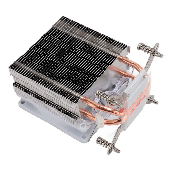 CPU-køleventilator 2 Heat Pipes Stille 3 Pin Hydraumatic PC CPU Luftkøler til computer Hvid ramme