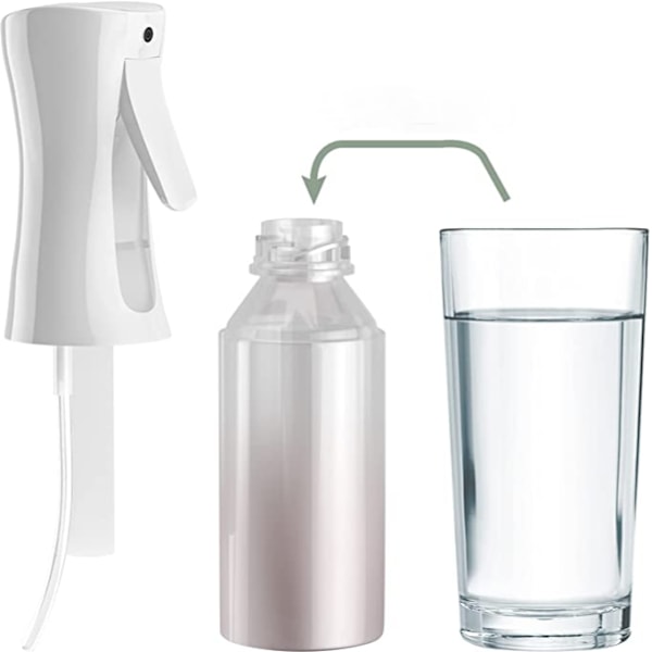 Hiussuihkepullo, hienosumuinen kampaamokäyttöön tarkoitettu suihkepullo kiharoiden muotoiluun, kasveille, lemmikeille, kodin puhdistukseen 7,05oz/200ml, ruusukulta