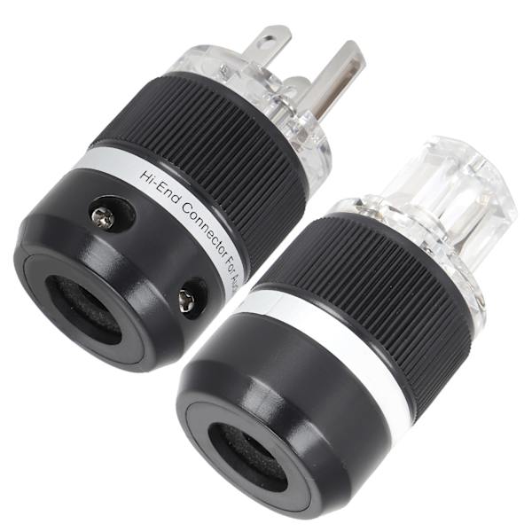 Monosaudio Strømstik Ren Kobber Rhodium-belagt AC HighFidelity Strømstik (M101R/F101R (Han/Hun) )