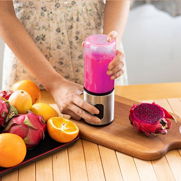 Bärbar Blender, 14 Oz Personlig Blender För Shakes och Smoothies med 6 Blad, Rostfritt Stål Mini Blenderkopp, 4000mah Usb Laddningsbar