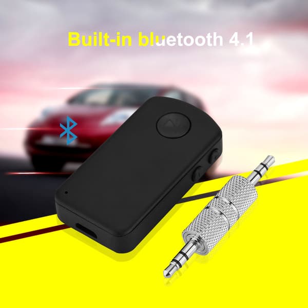 Mini håndfri trådløs bil Bluetooth V4.1 mottaker 3,5 mm jack musikk lydadapter