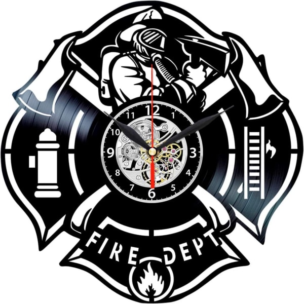 Queen Clocks Brandvæsens ur Vinylplade Brandslukningsindretning Brandmandsgaver til mænd