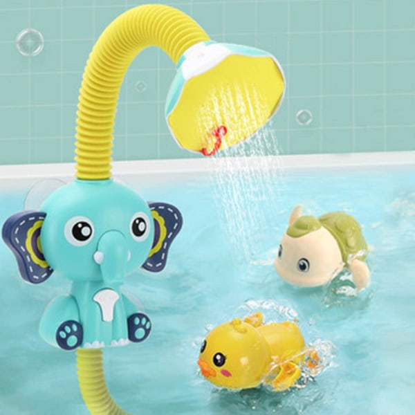 Sødt elefantbadelegetøj - elektrisk automatisk vandpumpe med håndbruser Sprinkler-badelegetøj Badelegetøj til småbørn Babyer Børn 3 4 5 år gammel gave