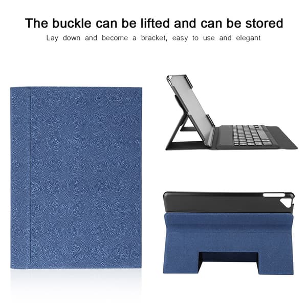 Bluetooth Tablet PC Trådløst Folio Etui Tastatur Til Apple iPad Pro 9.7-tommer (Blå)