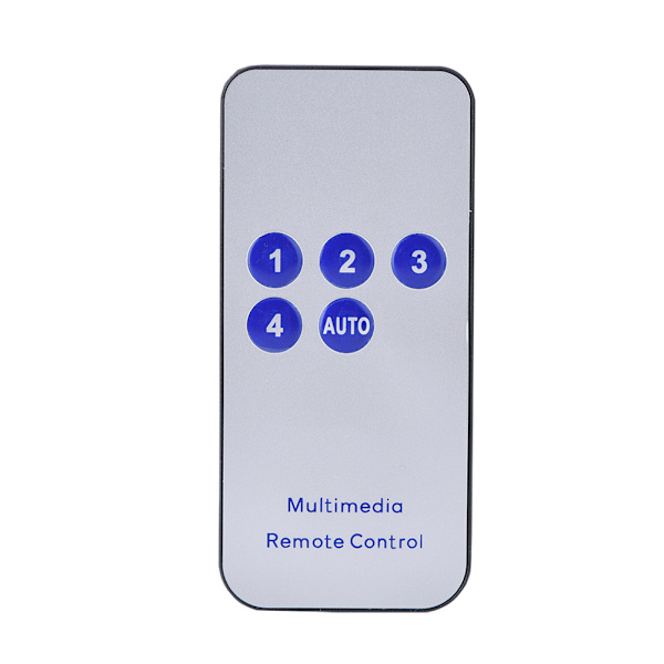 4-i-1-ut VGA-portar metallbox switch videoväljare med IR-fjärrkontroll