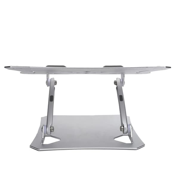 Justerbart bärbart laptopstativ, skrivbordsstativ för bärbar dator, surfplatta, kylbas, silver