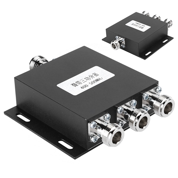 3 i 1 Power Divider Aluminiumlegering 400-470MHz Frekvens 50W Används för Intercom System