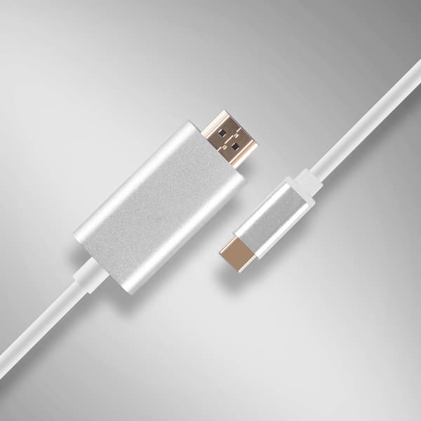 1,8 m / 5,9 fod Type-C-interface til HDMI 1080P 4K-kabeladapter Han til Han-konverter