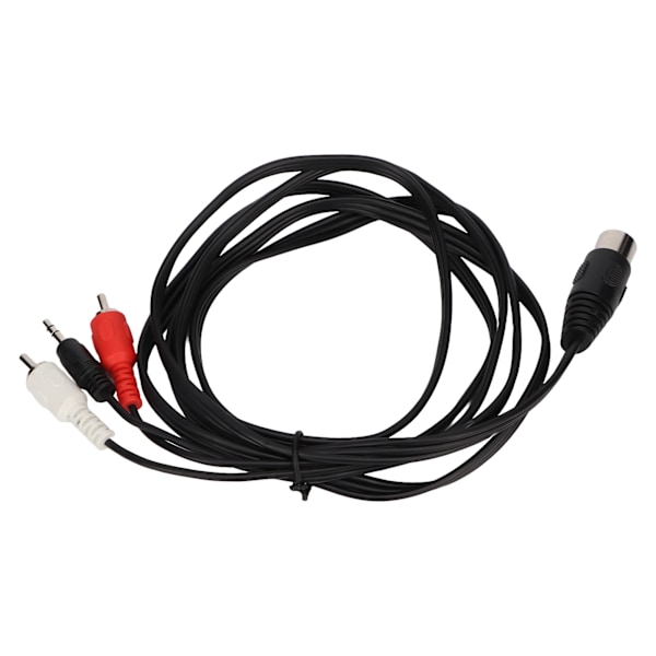 DIN 5-pin til DC 3,5 mm og 2 RCA-kabel Universal DIN 5-pin hann til DC 3,5 mm og 2 RCA hann lydadapterkabel