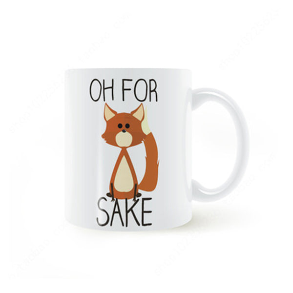 Åh for Sake Fox Kaffe Krus Morgenmad Krus Sjov Kaffe Krus 11 Ounces Inspirerende Og Motiverende