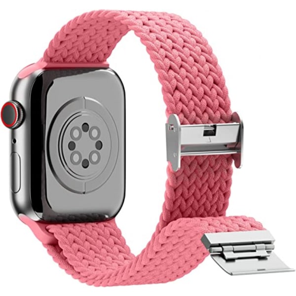 For Elastisk Flettet Loop til Apple Watch Rem 38mm  40mm 41mm Kvinder/Mænd, Solace Elastics Stretch Nylon Sport Rem armbånd til iWatch rem serie