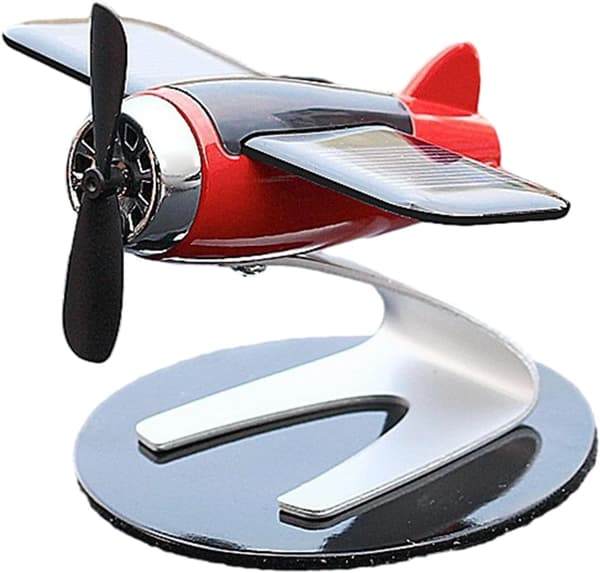 Bil Lufterfrisker, Bil Aromaterapi Diffuser med Solroterende, Renser Lugte, Lindrer Stress, Sol Fly Model Lufterfrisker til Bil Red color