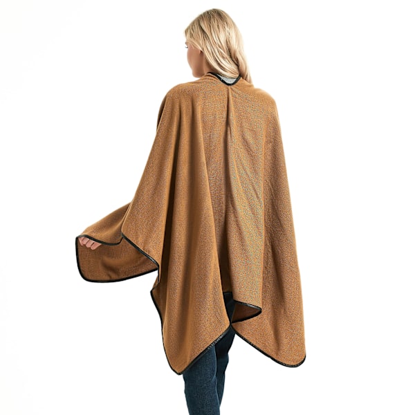 Kvinnors cape cardigan med bälte, lämplig för höst och vinter