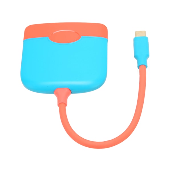 3 i 1 USB C till HD Multimedia Interface-adapter USB C till USB C USB3.0 Multi Port-adapter kompatibel för typ C-enheter Blå Röd