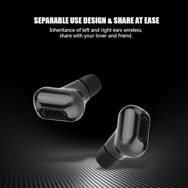 TWS trådløse Bluetooth stereohodetelefoner Mini-headset øretelefon med ladeetui for iOS/Android