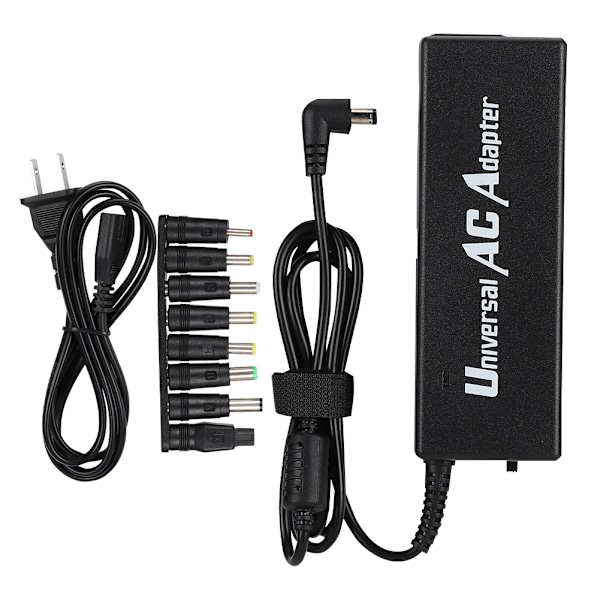 90W Multifunktionell Notebook Laptop Dator Strömadapter Laddare med 8 Adapter Pluggar (US 100-240V)