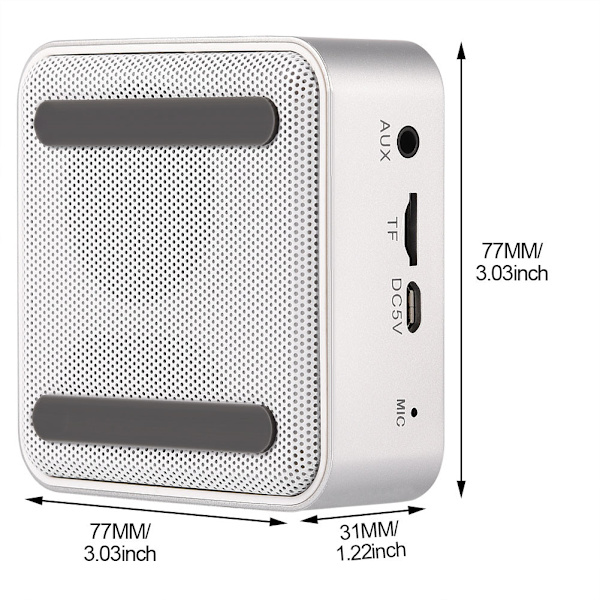 Mini bärbar HIFI Bluetooth Stereo Bass Music Speaker Player Färgglad LED Blinkande Ljus