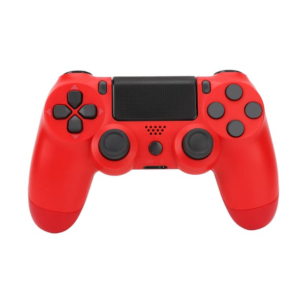 Trådlös spelkontroll Multifunktionell Dual Vibration Bluetooth Gamepad för PS4 Spelkontroller Röd