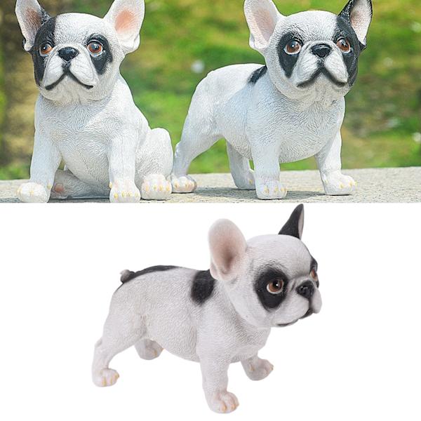 Trädgård Bulldog prydnader harts färgfast härlig utomhus Bulldog harts staty för heminredning stående liten Bulldog