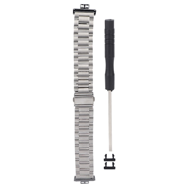 Smartwatch Band Watch Strap Double Buckle Solid Stainless Steel for HUAWEI Watch FITSilver