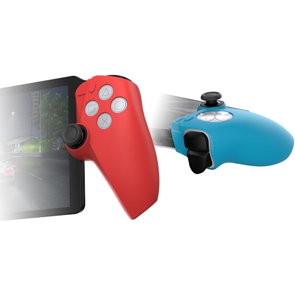 Controller Skin til PS5 PlayStation Portal Håndgreb Cover Håndholdt Spilkonsol Anti-Slip Beskyttelsesdæksel (rød & blå)