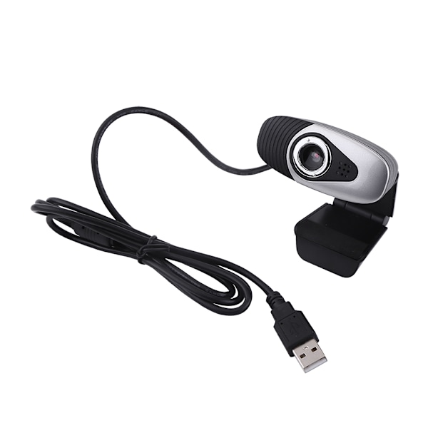 USB 2.0 PC Webcam Bendable Web Camera with Auto Focus for Computer PC Laptop Silver