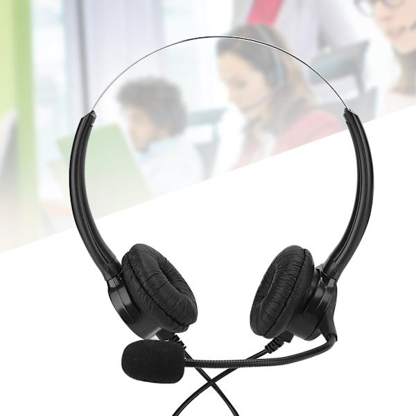 Headset Binaural USB Hovedtelefon Øretelefon Computer Notebook Tilbehør til Skype / QQ / MSN