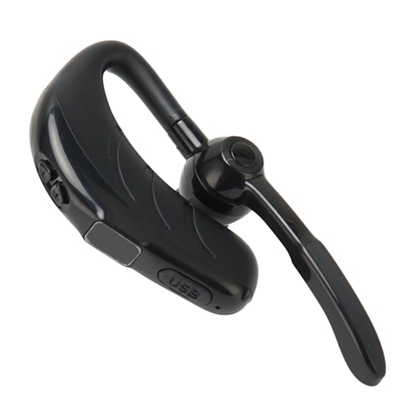 Bluetooth-øretelefon HD-opkald Genopladeligt enkelt trådløst headset med strømvisning til telefontablet Sort med digitalt display Papkasse