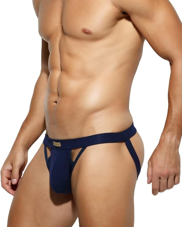 Herre Athletic Supporter Stretch Underbukser Mesh Jock Strap Multipack deep Blue 3XL