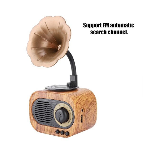 WISENOVO AS70 Kannettava Retro-levysoittimen muotoinen USB-langaton Bluetooth-stereokaiutin