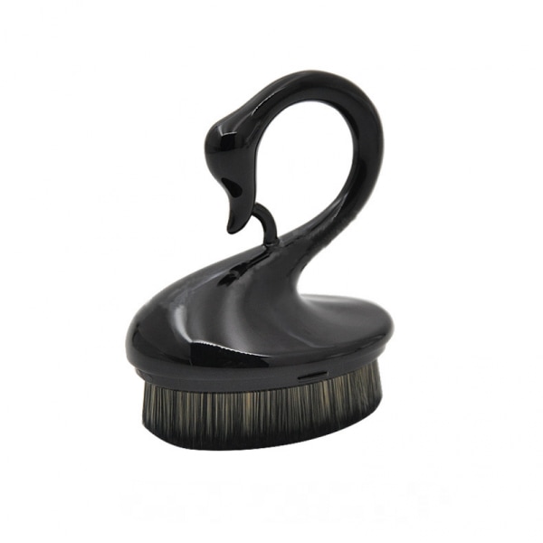 Little Swan Foundation Brush, Kannettava jäljitön meikkisivellin PVC- cover (musta)