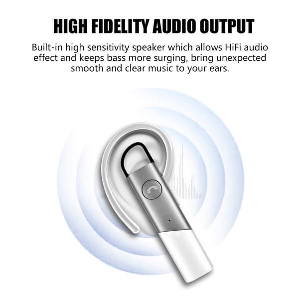 Super Mini TWS Bluetooth True Wireless Ear Hook In-Ear Earbud Earphone Business Style