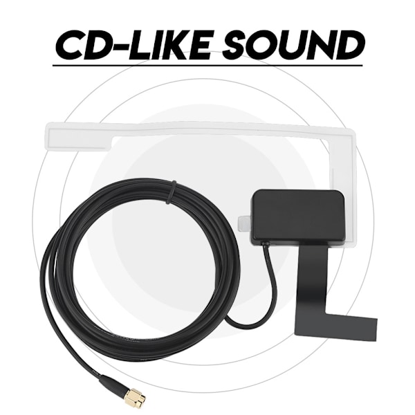 174-240MHz Tuning DAB/DAB+ Digital Radio Antenne SMA Stik 3,5mm Audio Output USB DAB Modtager