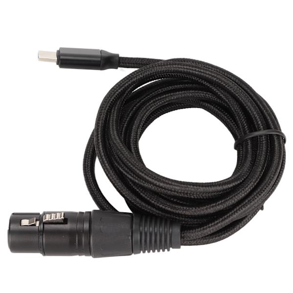 USB C till XLR-honkontakt Lågbrus HIFI Plug and Play USB C Mikrofonkabel för Windows 2 Meter/6.6ft
