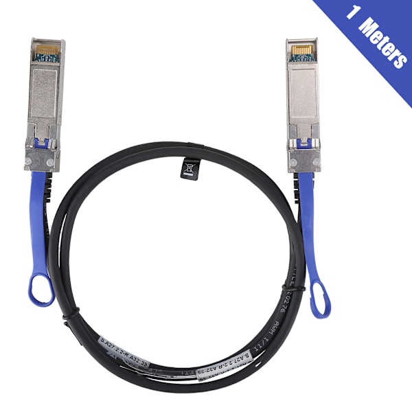 Koppar + PC för Mellanox 10G-kabel SFP + 10GB 10M + 0M5 fiberoptisk kabel blå S 1 meter