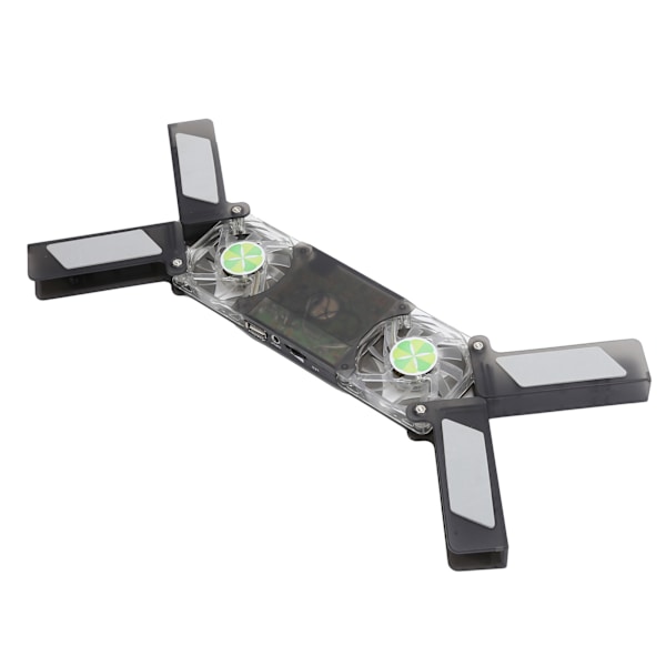 Laptop kølepude Dual Fan Light Emitting Notebook Højttaler Foldable Kølestativ DR-2009A