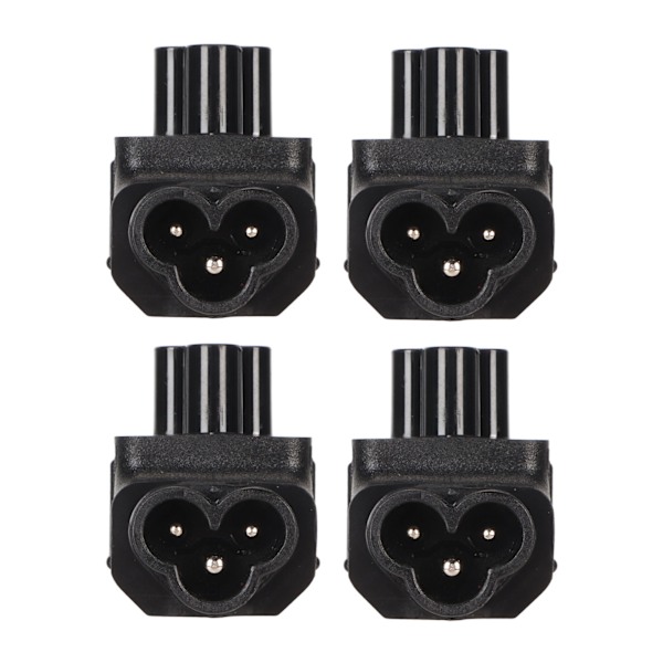 4PCS IEC320 C6 till IEC320 C5 Strömadapter Plug and Play C6 till C5 Höger Vinklad 90 Graders Strömadapter för UPS PDU Server