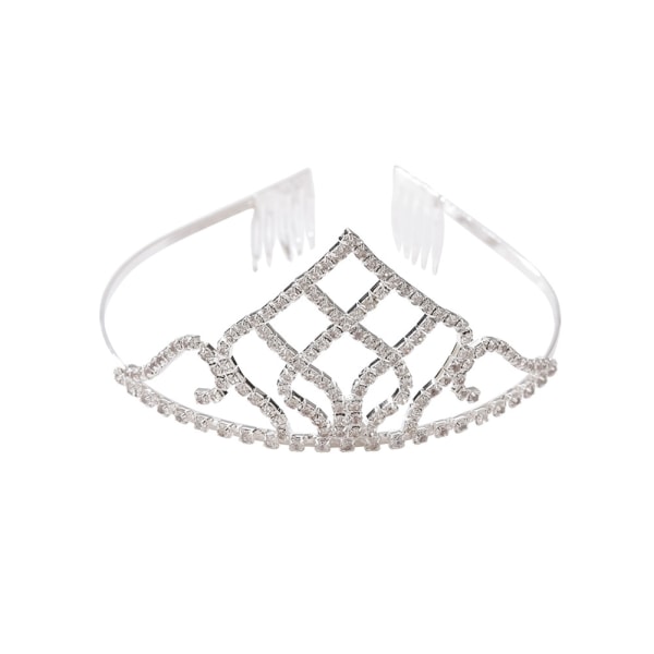 Glittrande kvinnlig prinsessbröllopskrona bröllopskristallkrona huvudbonad hårsmycken accessoarer Type 4