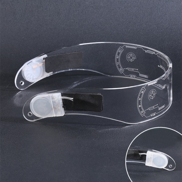 LED Glasses Portable Funny Cosplay Halloween Party Bar Futuristic Style Light Up Glasses for Men Women