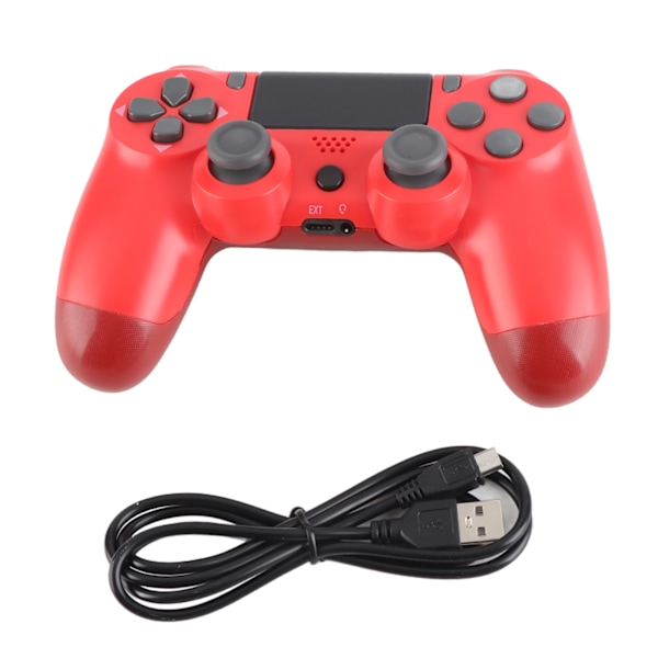 Trådløs kontroller Gamepad med berøringsskjerm lydfunksjon USB-kabel for PS4 / PS4 Pro / PS4 SlimRød