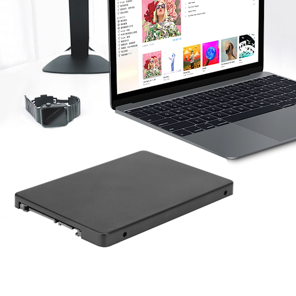 HXT-053 M.2 NGFF SSD til 2,5 tommers SATA3 Harddiskboks Adapter Riser Card Converter (Svart)
