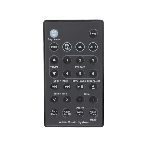ABS-fjärrkontrollersersättning för B1 Wave Music Multidisc Player System (svart)