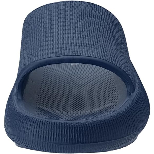 Kuddslippers för kvinnor och män halkfria snabbtorkande duschtofflor badrumssandaler | Ultra Cushion | Tjock sula Blue 42-43