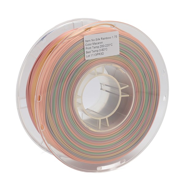 3D Silke PLA Filament 1,75 mm Multicolor 2,2 lbs Matte Gradient Farver 3D Print Filament til FDM 3D Printere