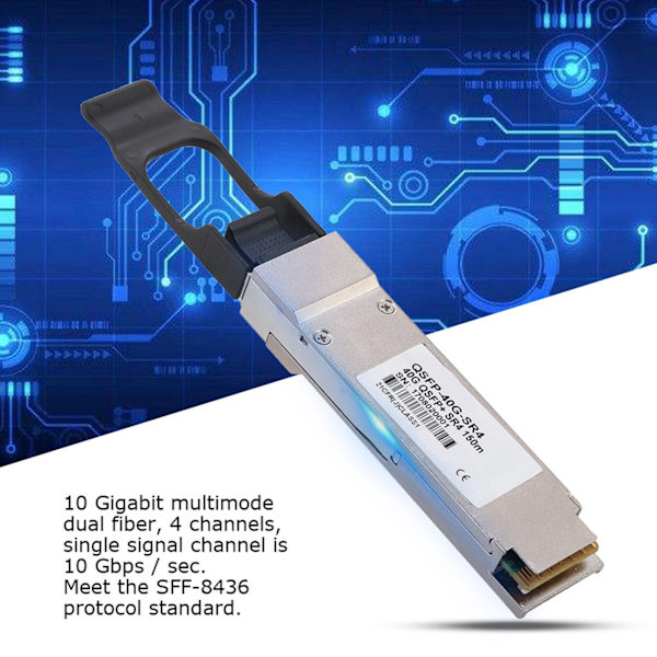 QSFP-40G-SR4 150M 10 Gigabit Multimode Dual Fiber Transceiver Optisk Modul