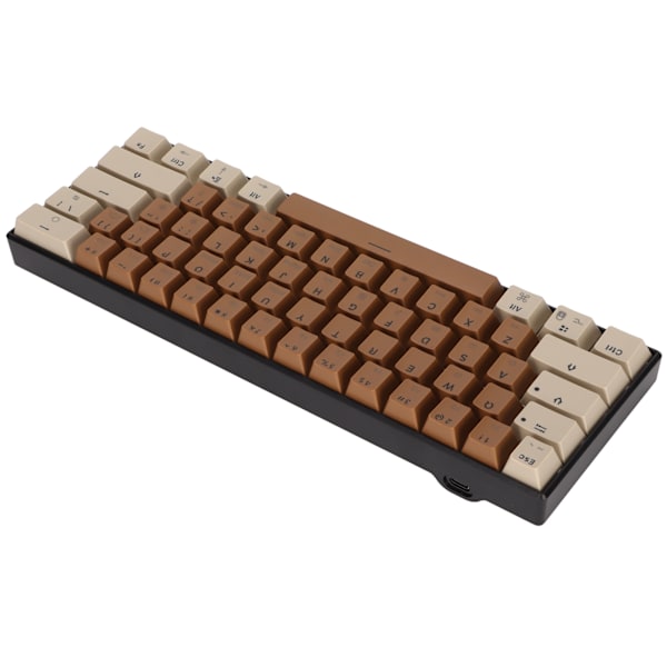 61-tasters mekanisk tastatur Fargeblanding Hurtig respons Kablet tastatur for Windows for Android for IOS Rød bryter