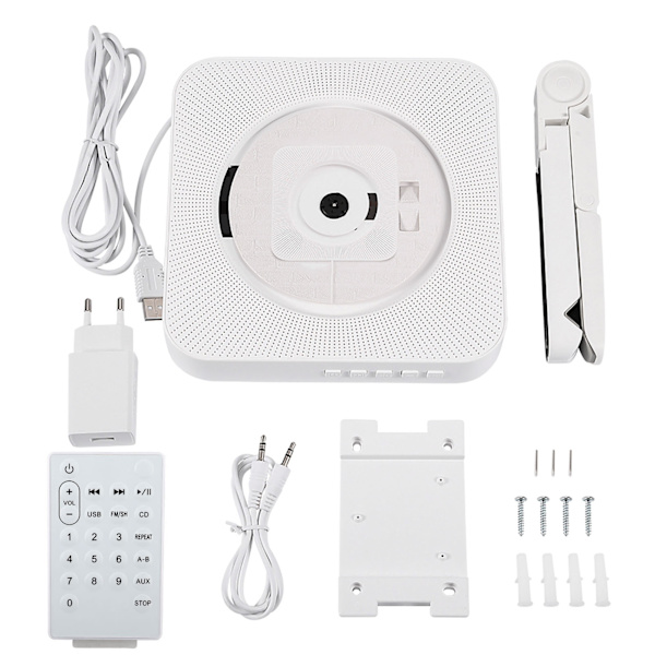 Bærbar vægmonteret Bluetooth-stereofjernbetjening CD MP3-afspiller