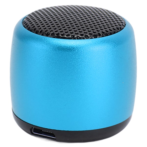 Mini Bluetooth-högtalare med tung subwoofer, USB-laddningsbar, bärbar trådlös metallhögtalare för telefon, surfplatta, PC, blå