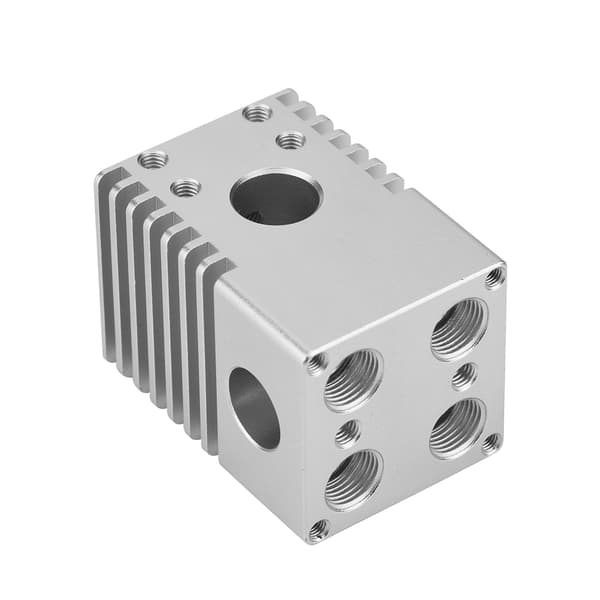 Aluminiumlegering Heatsink Kryds Glideblok Fire Dysehoved til 3D-printer