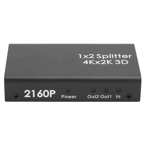 4K HDMI-splitter HD-video HDMI-svitsj 1 inn 2 ut forsterker dobbel skjerm 100‑240VUK-plugg